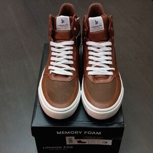 London Fog Men's Blake Cognac High-Top Sneakers